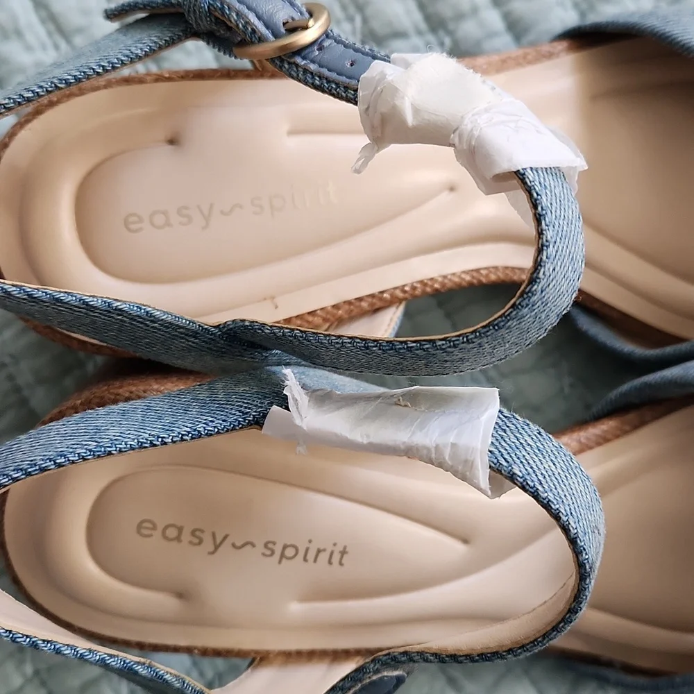 NEW Easy Spirit Denim Sandals 8.5 - Picture 7 of 8